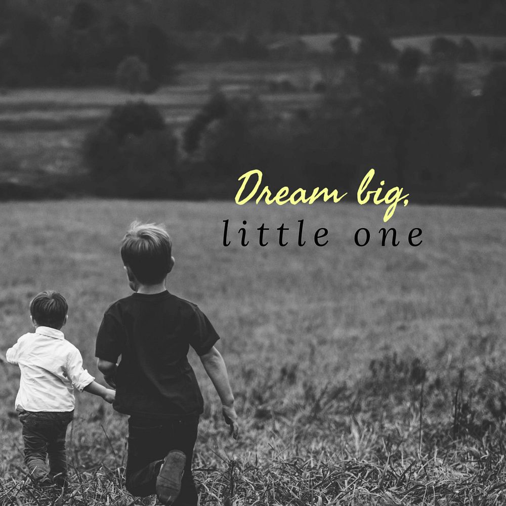 Dream big quote post template, editable social media design