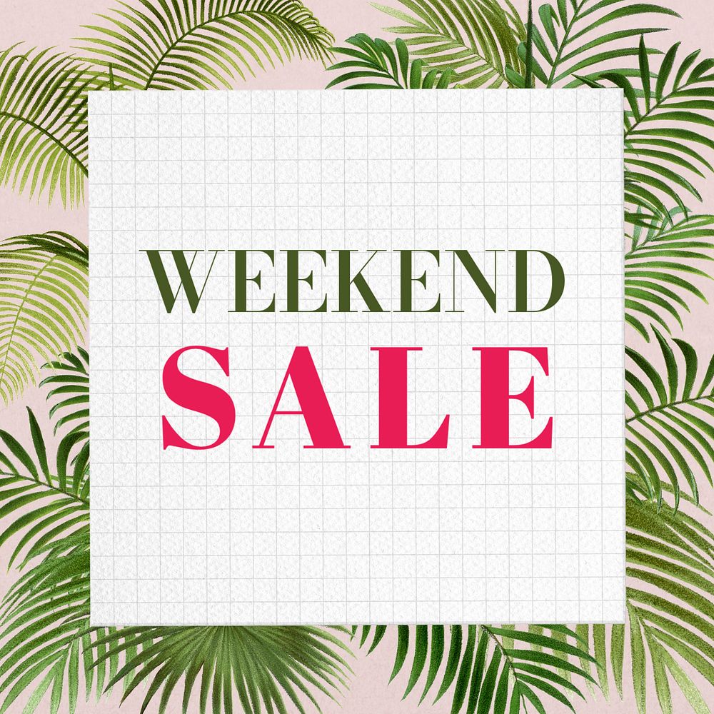 Weekend sale Instagram post template, editable text