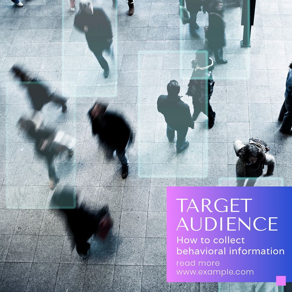 Target audience Instagram post template, editable text