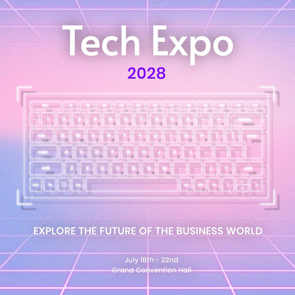 Tech expo Instagram post template