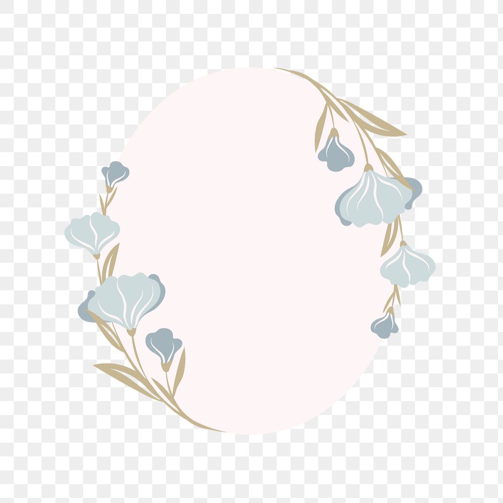 Flower png design on transparent background, editable design