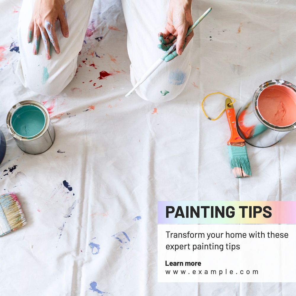 Painting tips Instagram post template