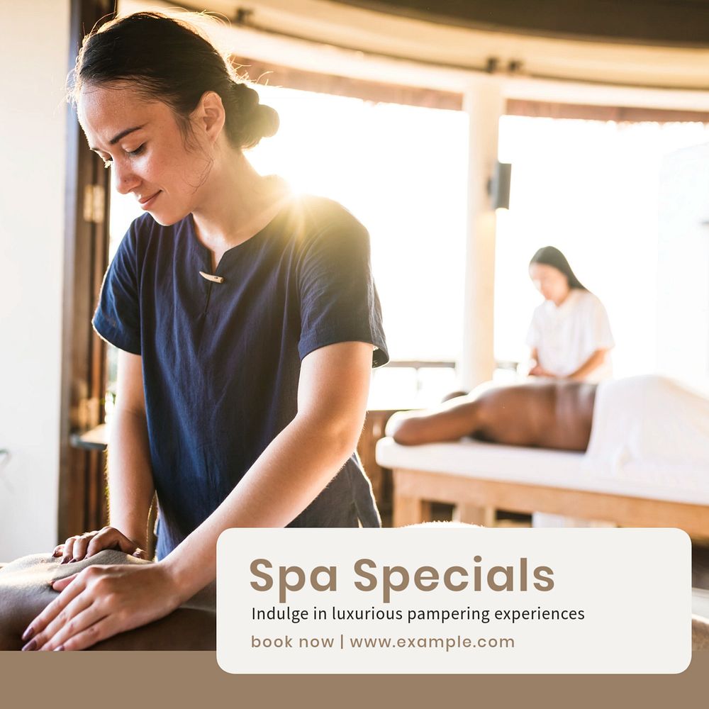 Spa deals Instagram post template, editable text