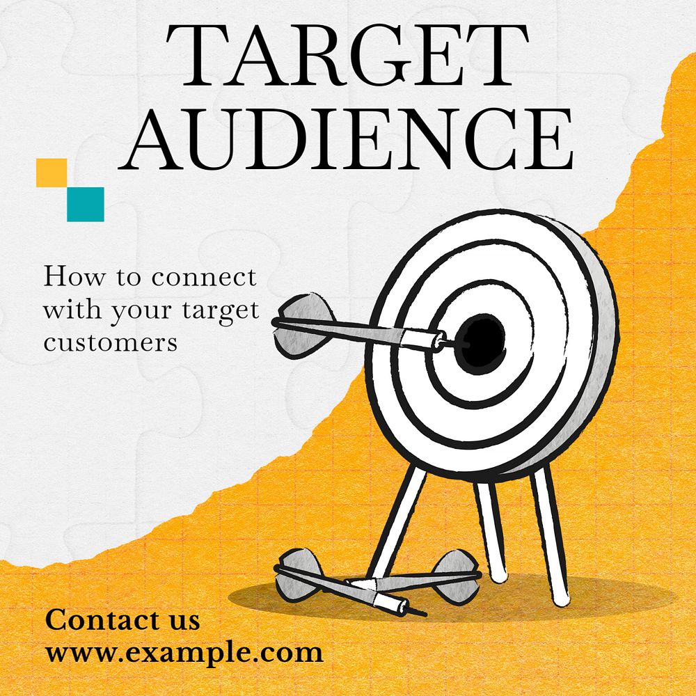 Target audience Instagram post template, editable text