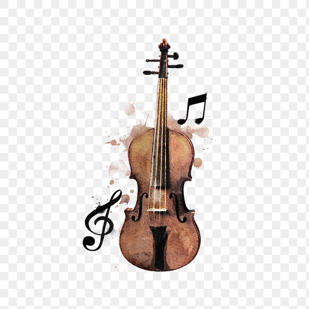 Aesthetic watercolor cello png element, editable remix design