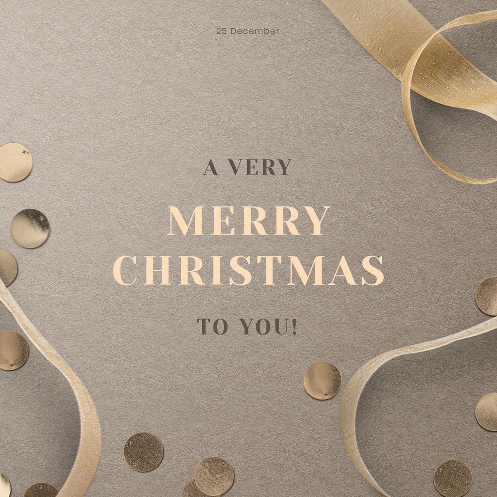 Christmas greeting Instagram post template, editable design