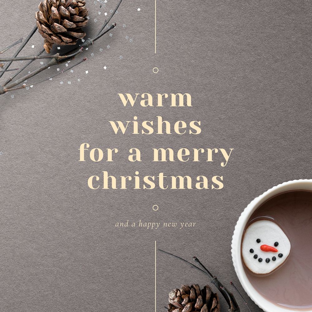 Christmas greeting Instagram post template, editable design