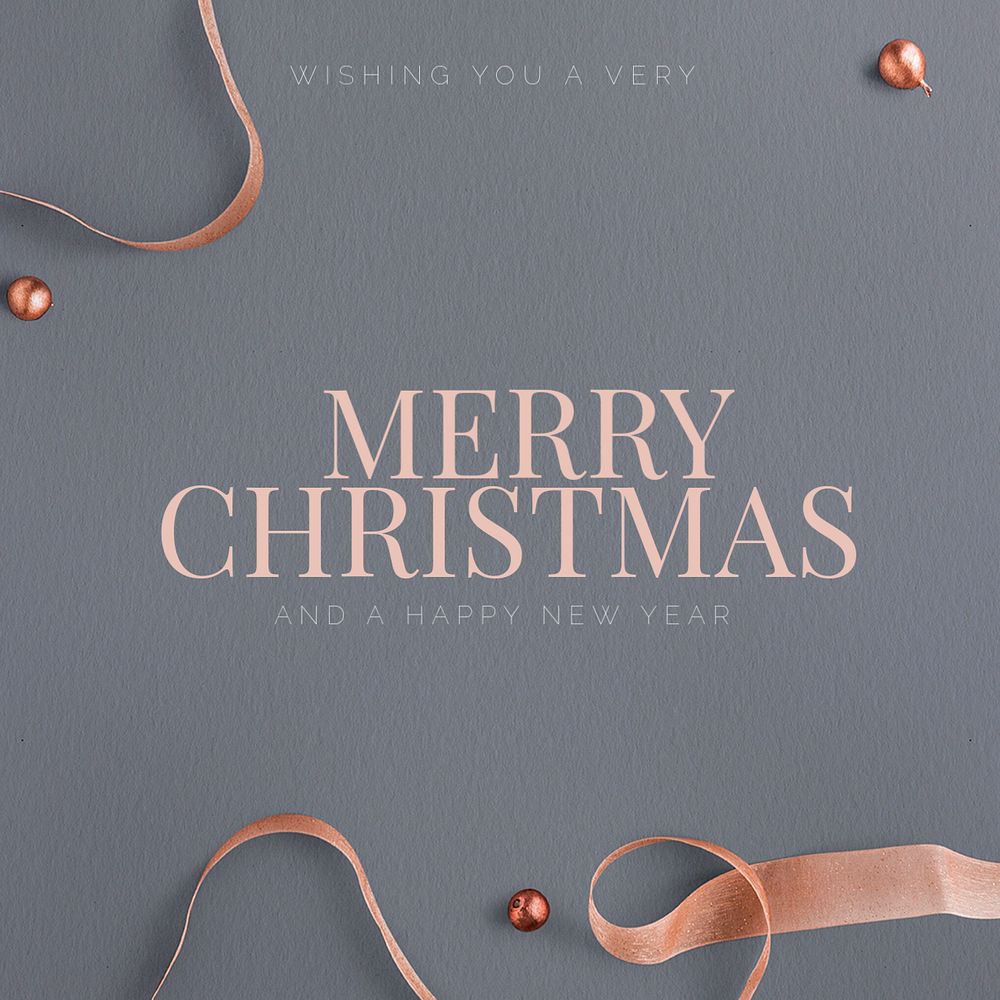 Merry Christmas Instagram post template, editable design