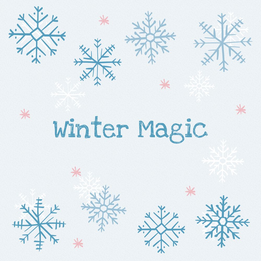 Winter magic Instagram story template, cute editable design