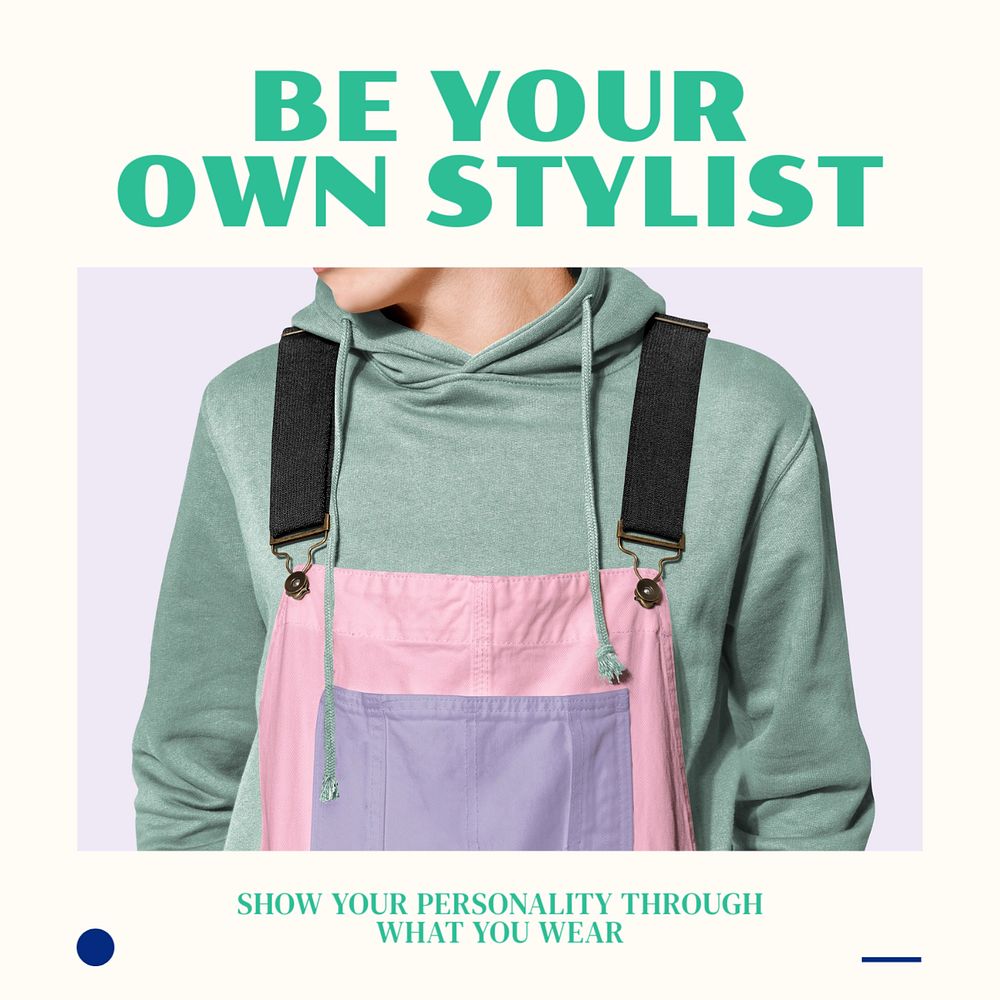 Fashion & styling Instagram post template, editable design