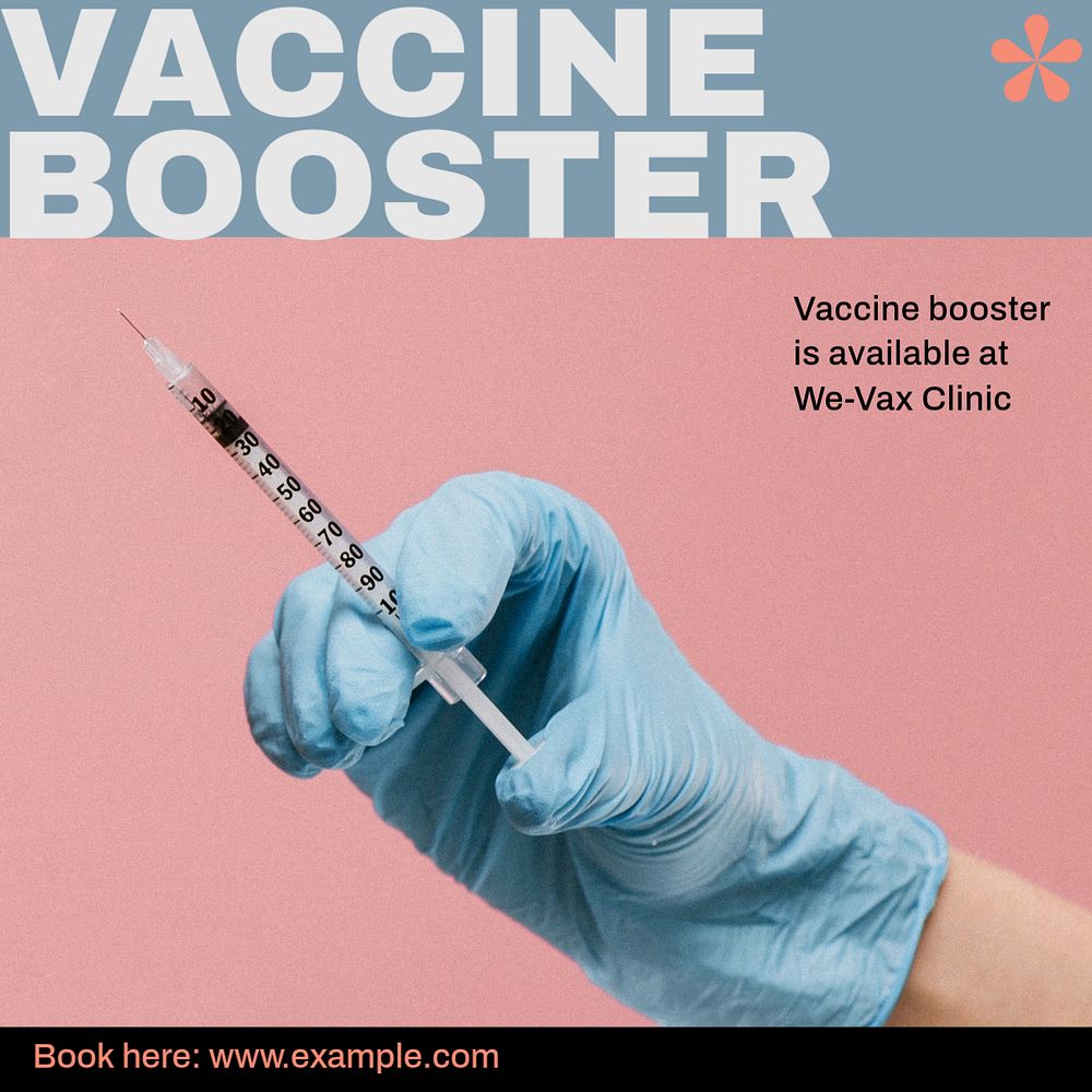 Vaccination Instagram post template, editable design