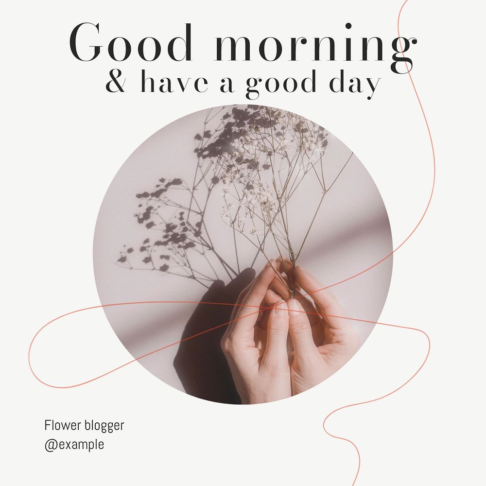 Good morning Instagram post template, editable design