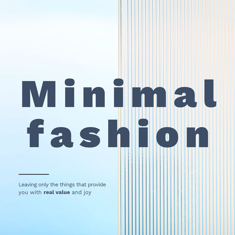 Minimal fashion Instagram post template, editable textured glass design