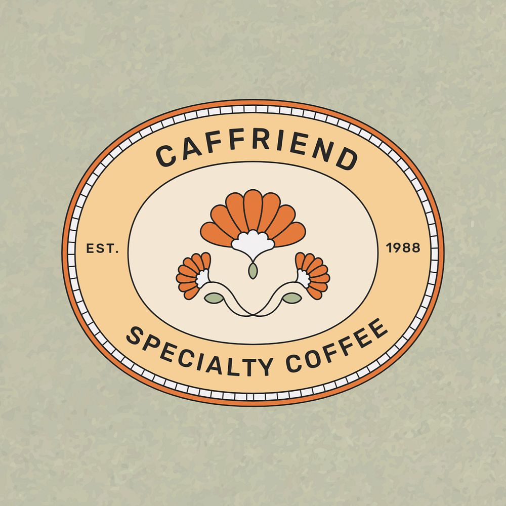 Specialty coffee editable logo template, minimal line art