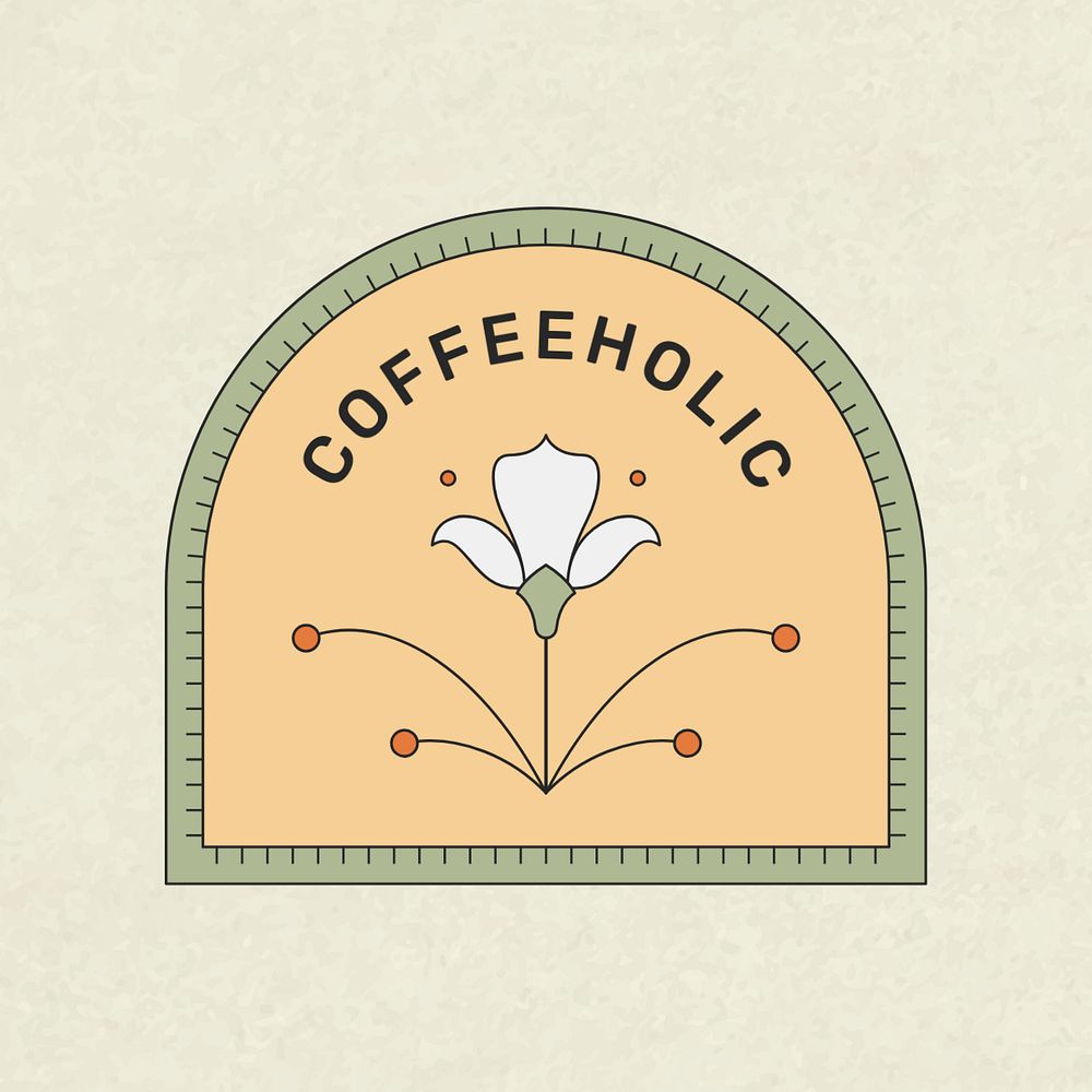 Coffee shop editable logo template, minimal line art