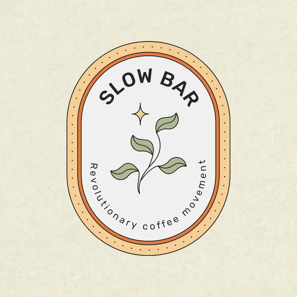 Coffee bar editable logo template, minimal line art