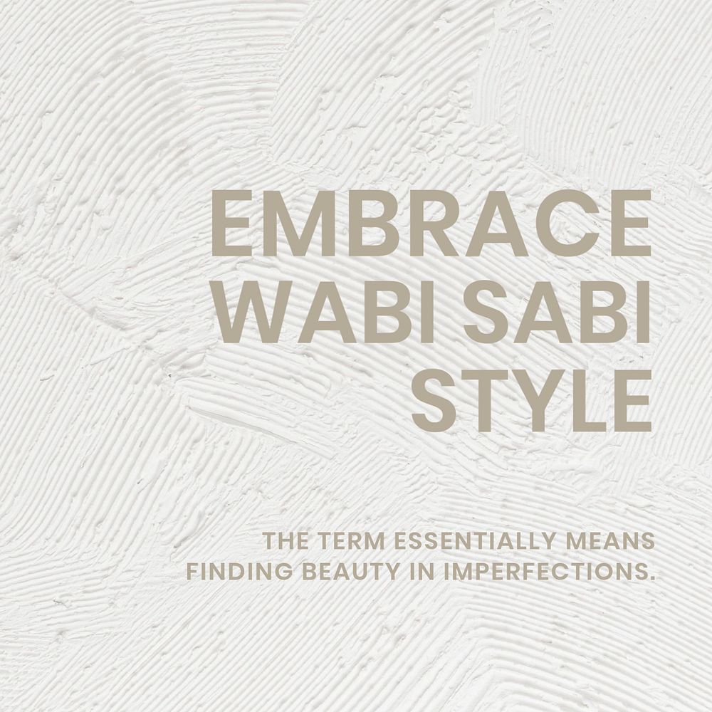 Wabi sabi Facebook ad template, editable design