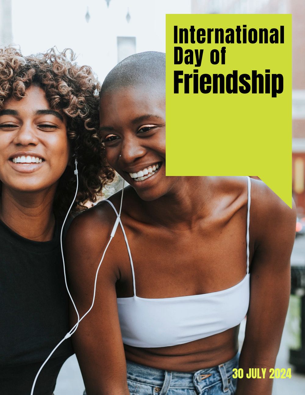 International day of friendship  flyer, editable template