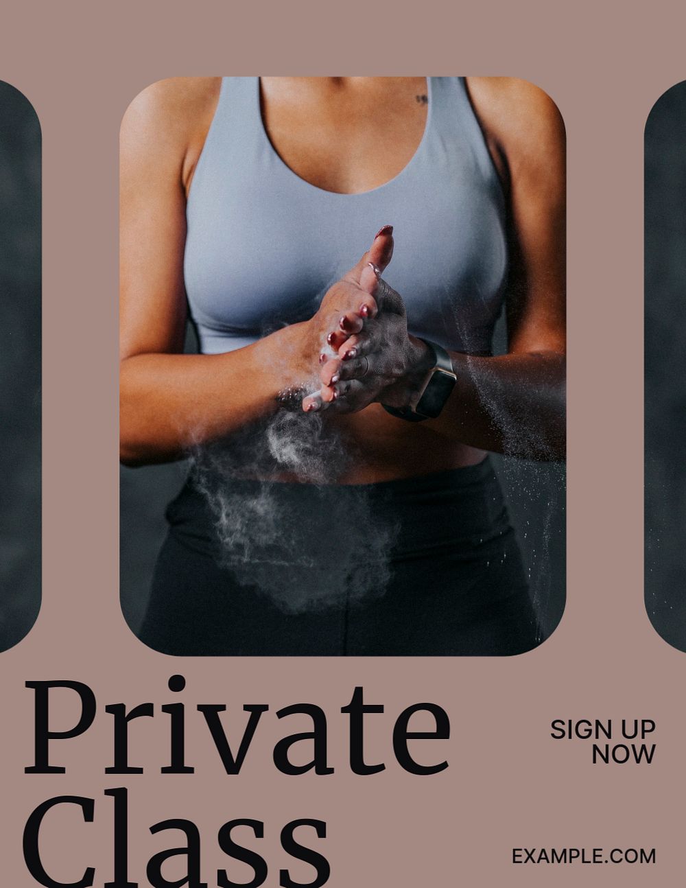 Fitness private class  flyer, editable template