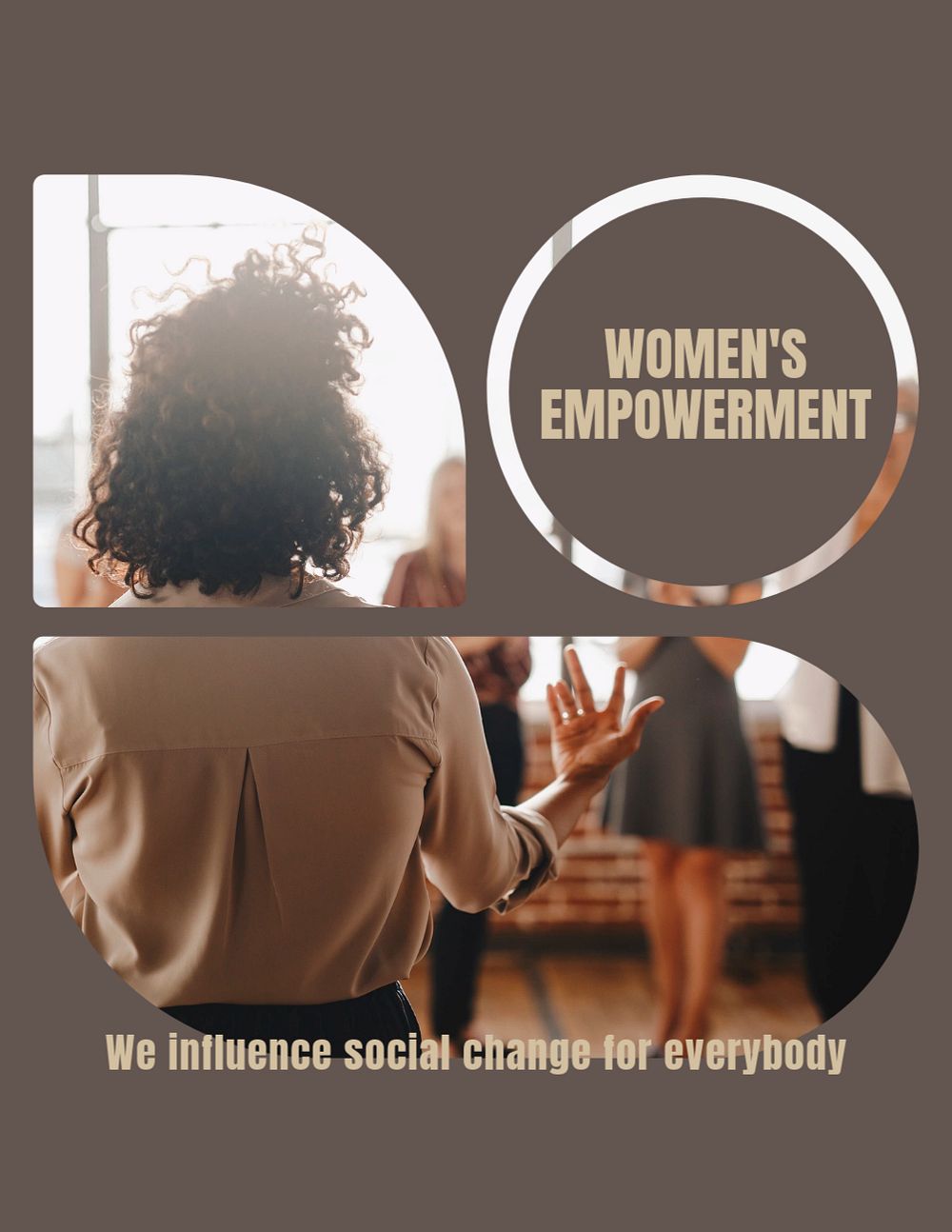 Women's empowerment  flyer, editable template