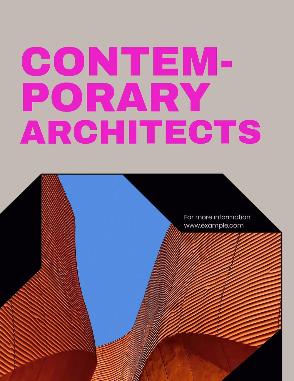 Contemporary architects  flyer, editable template