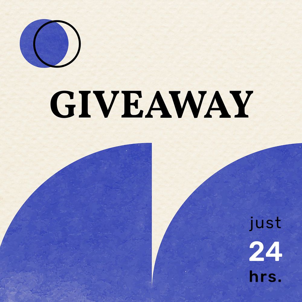 Giveaway memphis Instagram ad template, editable design