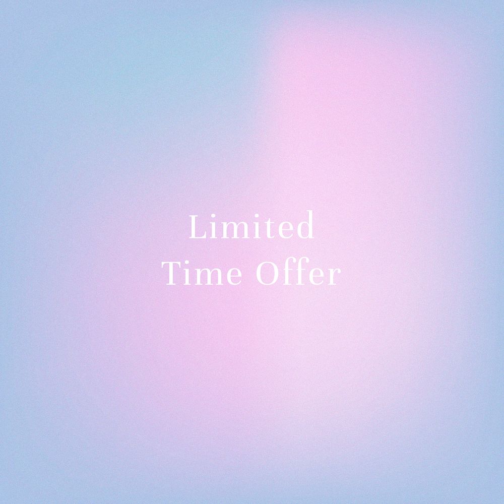 Limited offer Instagram post template, editable gradient design