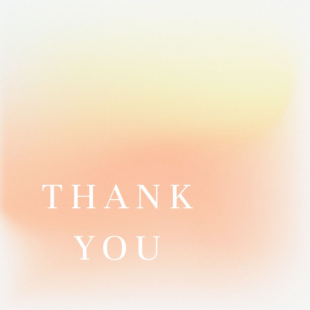 Thank you Instagram post template, editable gradient design