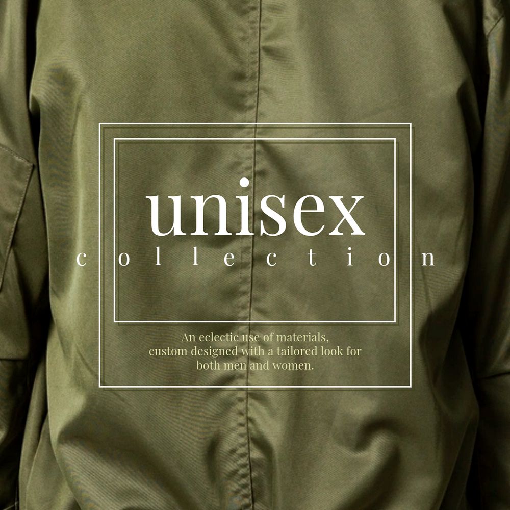 Unisex collection Instagram post template, editable design