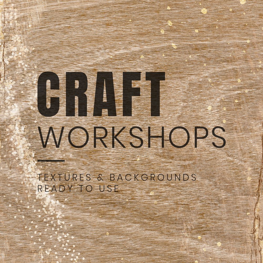  Craft workshops Instagram post template, wood design