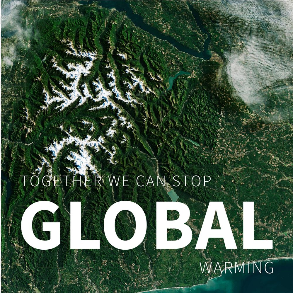 Global warming template, social media post for environment day