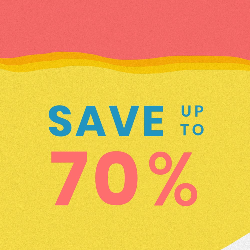 Colorful sale Instagram ad template, editable carousel design