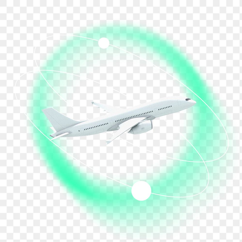 Flying airplane, editable digital remix element