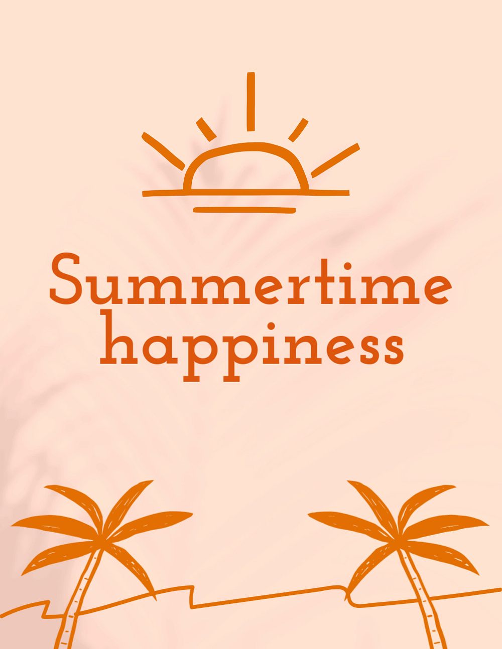 Summertime happiness poster template, editable design