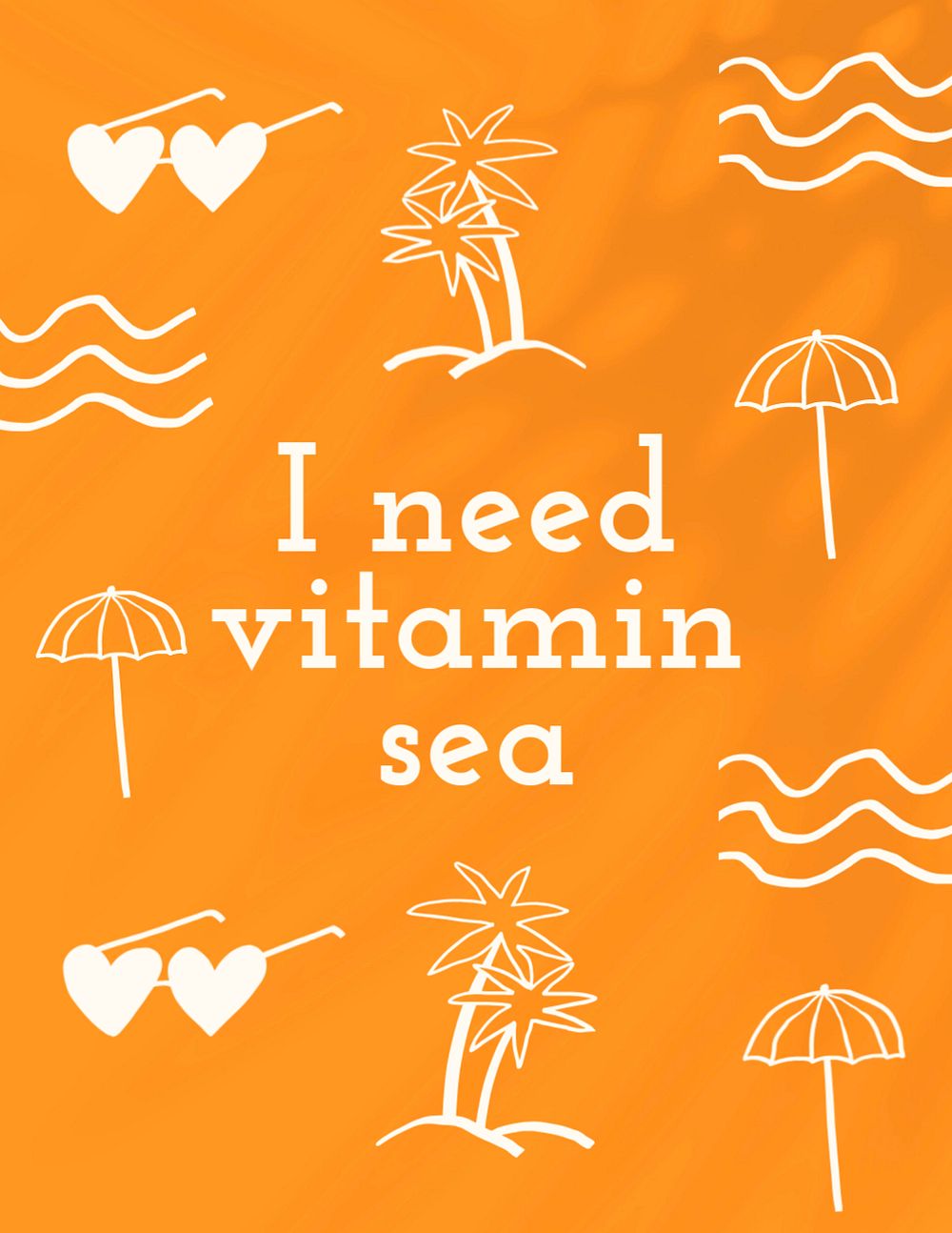 Vitamin sea poster template, editable design