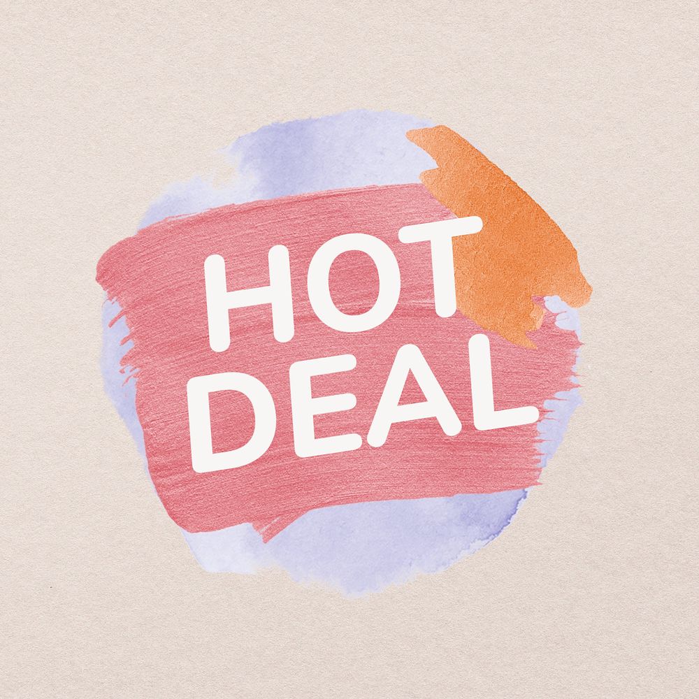 Hot deal Instagram post template, editable pastel badge