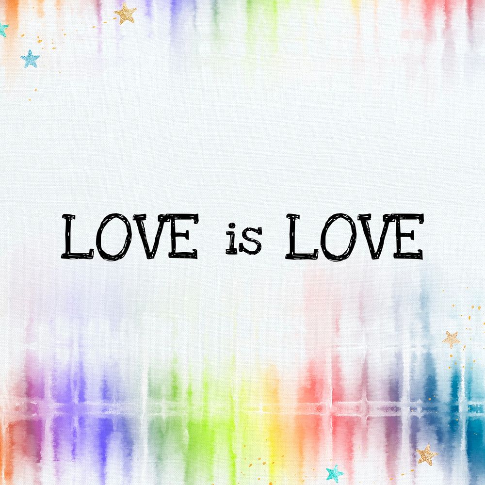 Equal love Instagram post template, boho design, editable text