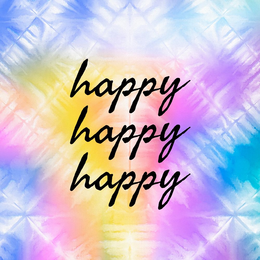 Happiness Instagram post template, boho design, editable text