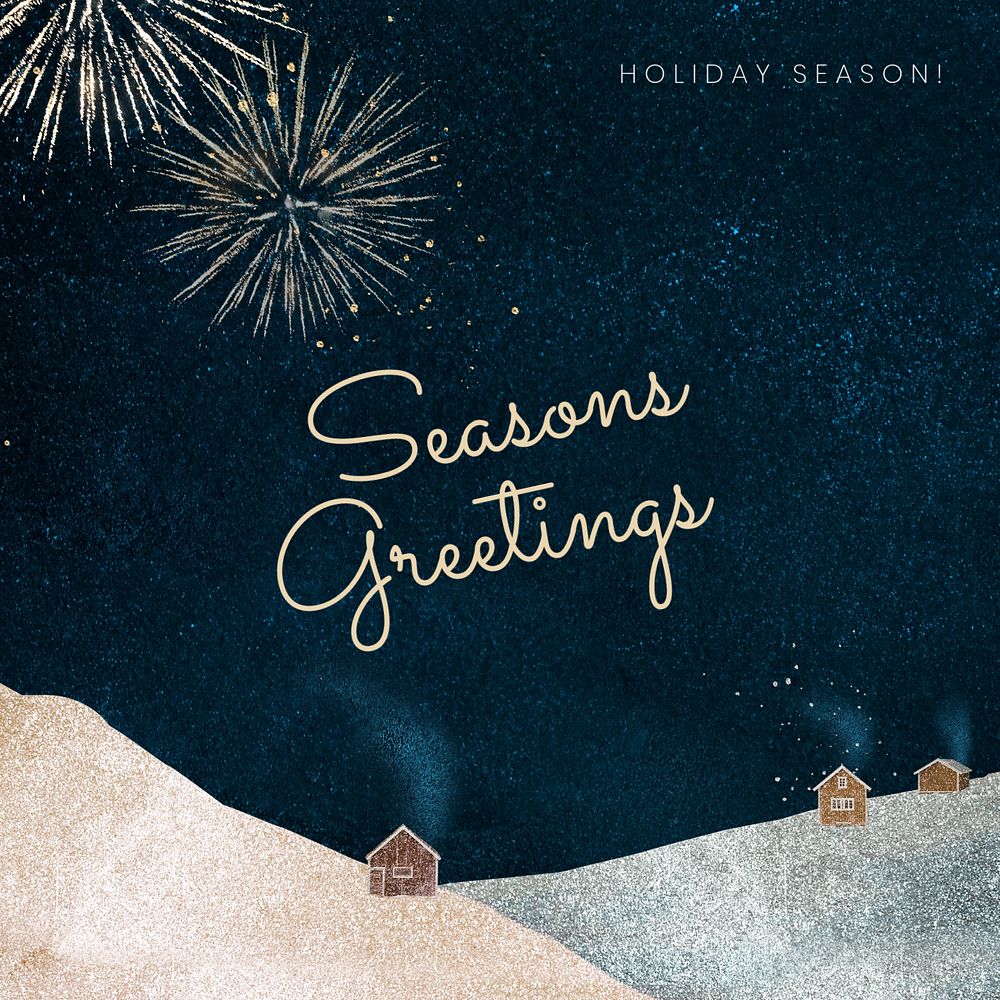 Christmas greeting Instagram post template, editable design