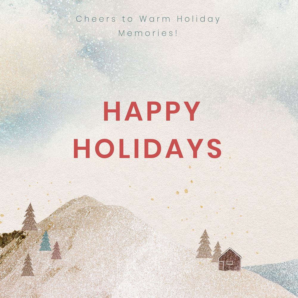 Holiday greeting Instagram post template, editable design