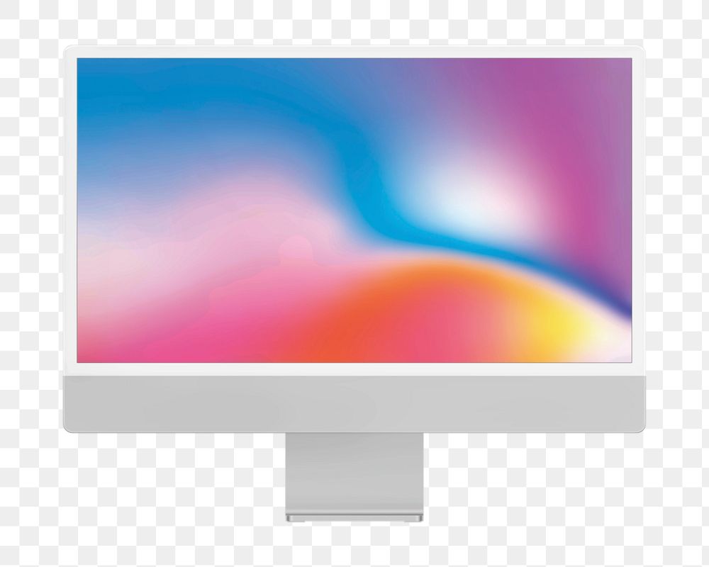 Computer monitor screen mockup, editable design