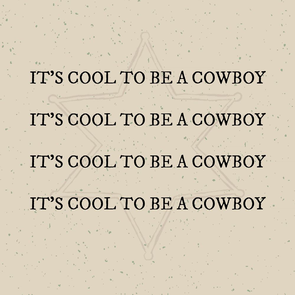 Cowboy  Instagram post template, editable design 