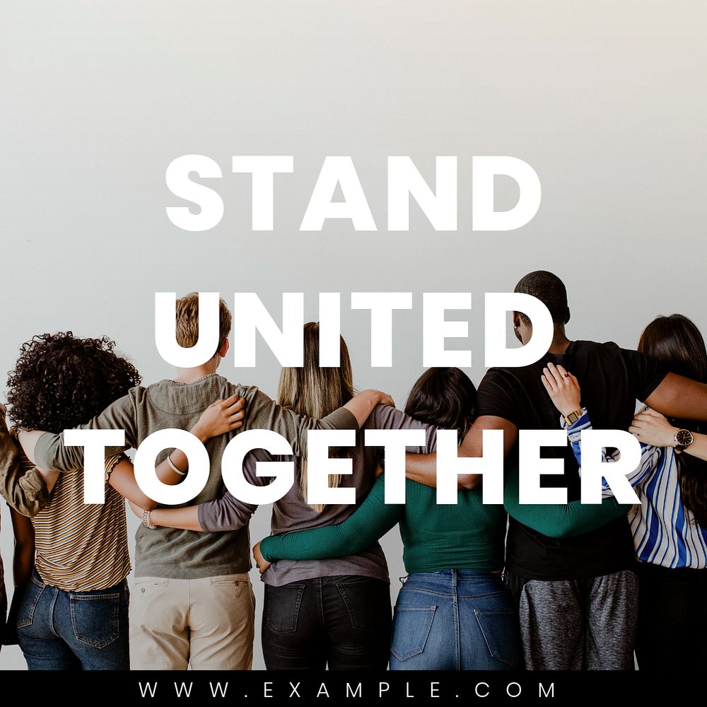 Stand together Instagram post template, editable design