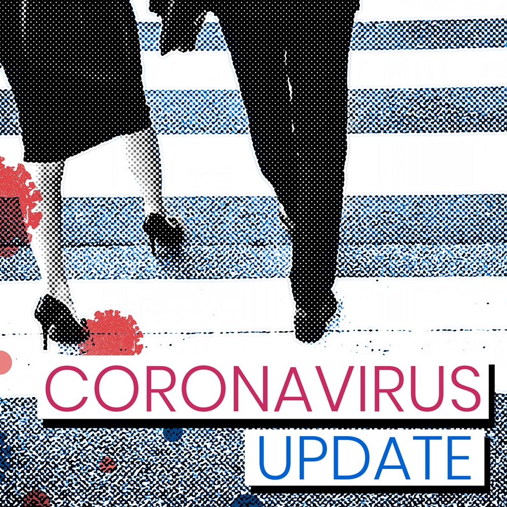 Coronavirus update Instagram post template, editable design