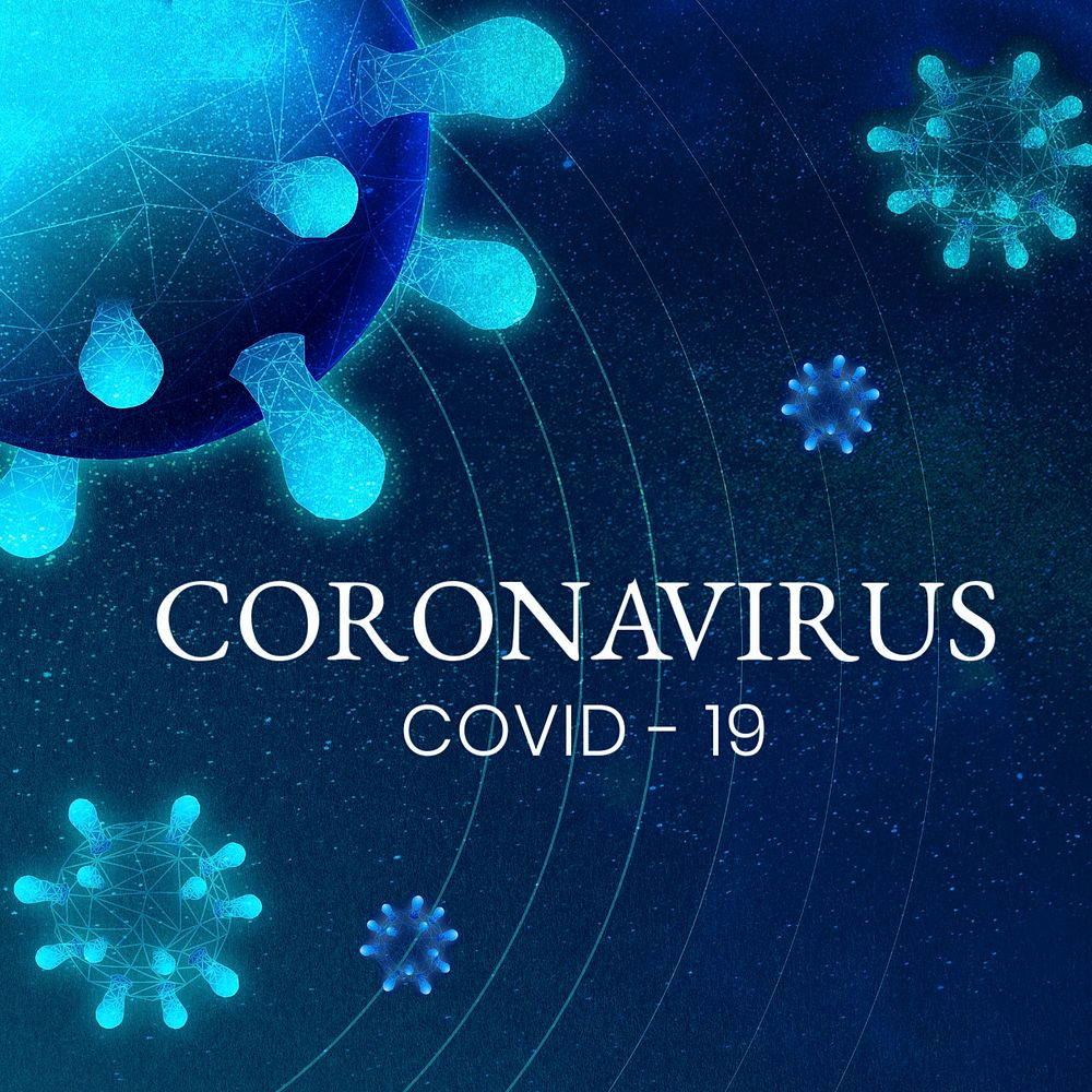 Coronavirus Covid-19 Instagram post template, editable design