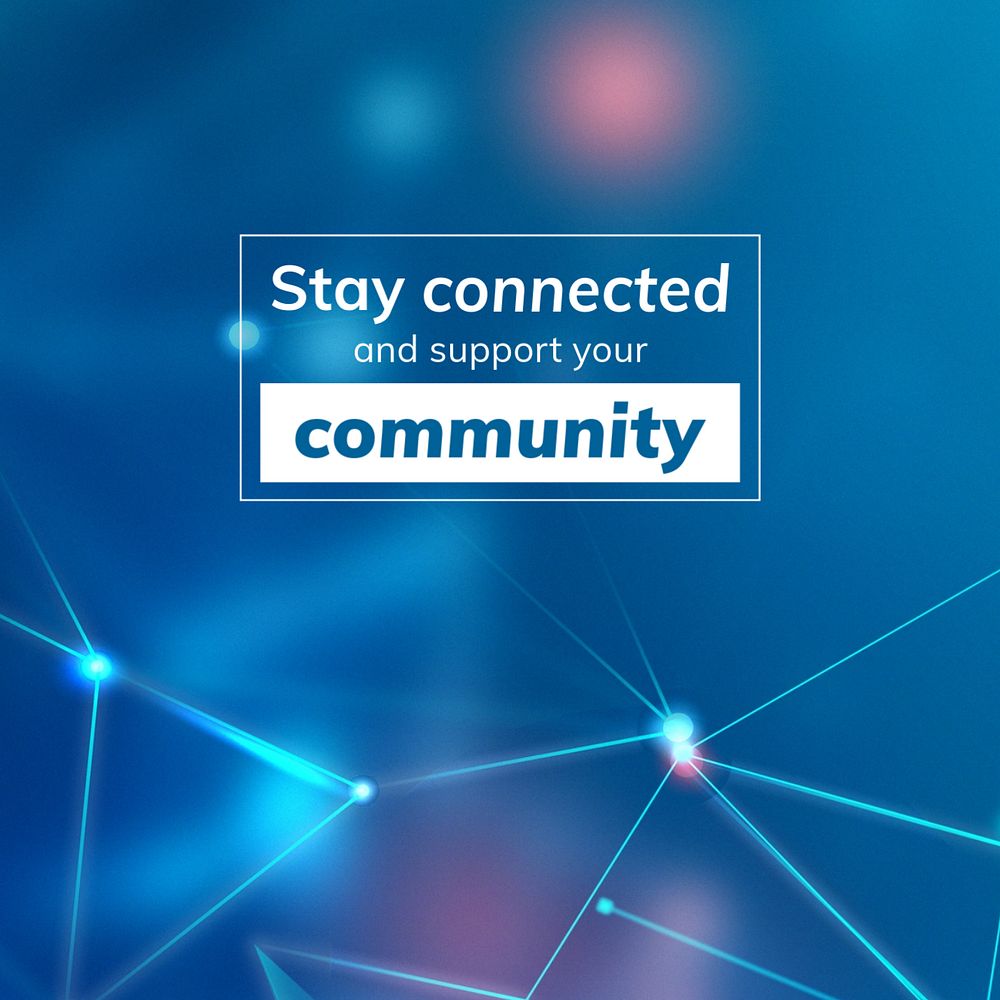 Stay connected Instagram post template, editable design