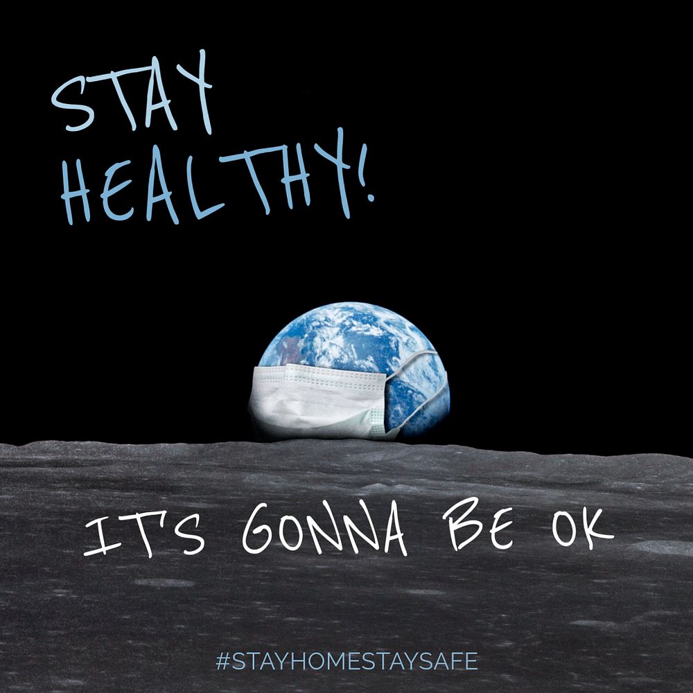 Stay healthy Instagram post template, editable design