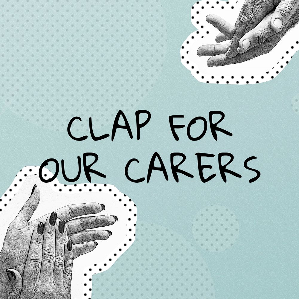 Clapping hands Instagram post template, editable design