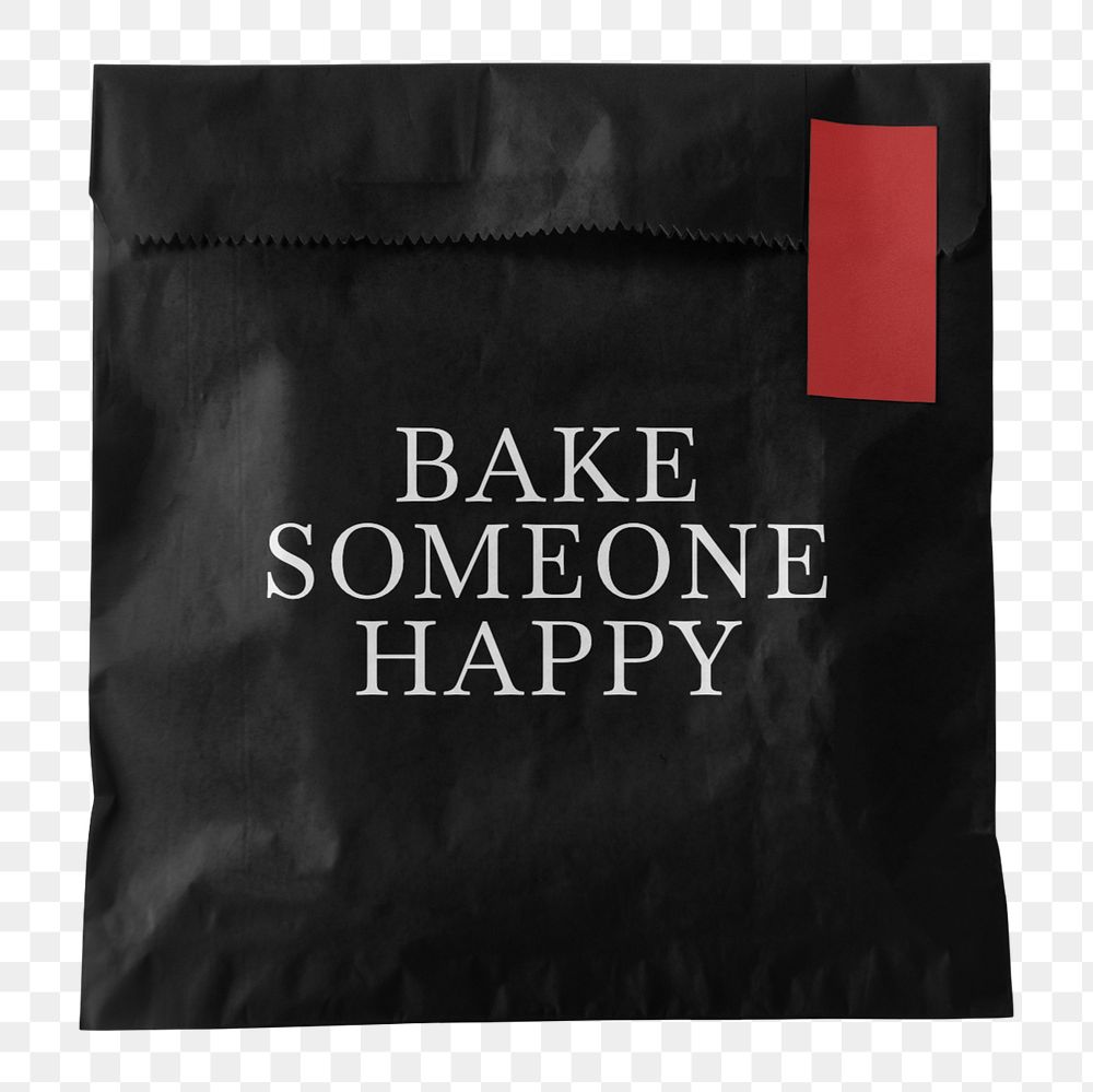 Bakery bag mockup element, customizable design