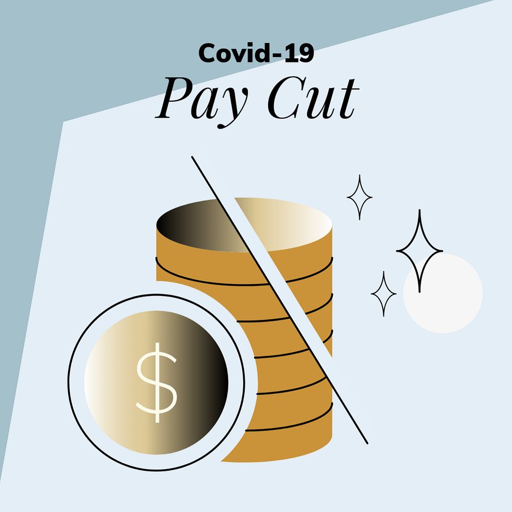 Pay cut Instagram post template, editable design